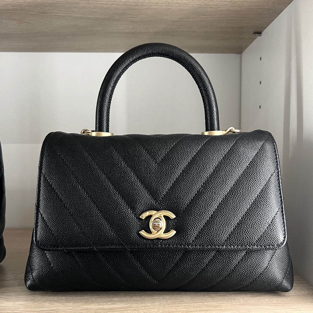 Chanel Coco Handle Mini Black Caviar